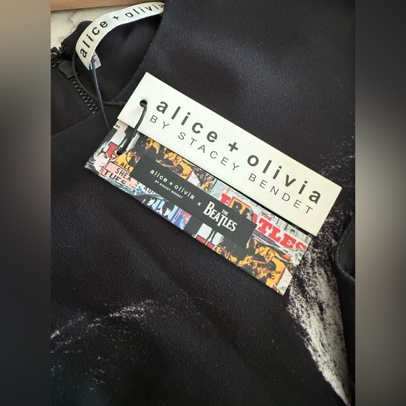 A + O + The Beatles Alice + Olivia Clyde‎ Shift Dress Fab Four- Size 0 - Picture 9 of 14